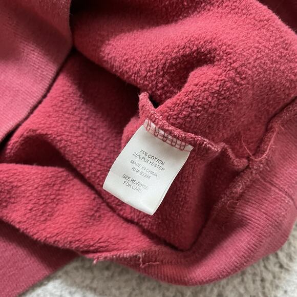 Goat USA Hoodie Mens Medium Red Sweatshirt Pullover Embroidered Pocket - Picture 10 of 13
